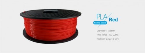 3D FILAMENT 1,75mm PLA Piros /1kg-os tekercs/