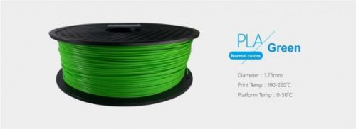 3D FILAMENT 1,75mm PLA Zöld /1kg-os tekercs/