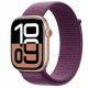 Apple Watch S10 GPS 46mm Rose Gold Alu Case with Plum Sport Loop (DEMO)