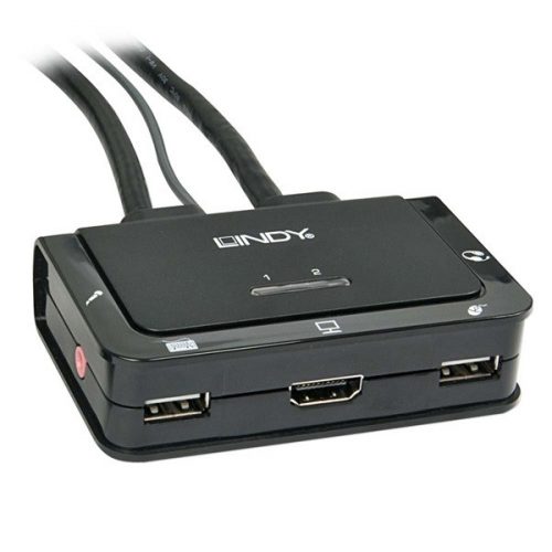 LINDY KVM Switch, HDMI, USB 2.0 és Audio, 2 port