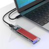 Orico Külső M.2 ház - TCM2-C3-RD/18/ (USB-C 3.1 -> M.2 NVMe, Max.: 2TB, 10 Gbps, piros)