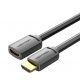 Vention HDMI/M -> HDMI/F (4K, HD, PVC, fekete), 3m, kábel