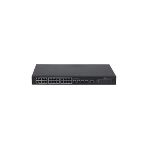 Dahua Menedzselhető PoE switch - PFS4226-24ET-360-V3 (24x 10/100 PoE/PoE+ (360W)+2x gigabit/SFP combo uplink,HighPoE)