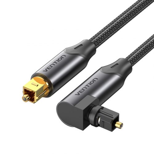 Vention Toslink optikai, (audio,90 fokos, alu,fekete), 1,5m, kábel