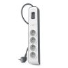 Belkin 2 -4 Amp USB Charging 4-outlet Surge Protection Strip - 2M - fekete/fehér