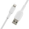 Belkin BOOST CHARGE USB-A to Lightning Cable, Braided - 0,15M - White