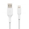 Belkin BOOST CHARGE USB-A to Lightning Cable, Braided - 0,15M - White