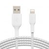 Belkin BOOST CHARGE USB-A to Lightning Cable, Braided - 2M - White