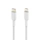 Belkin BOOST CHARGE USB-C to Lightning Cable, Braided - 1M - White