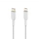 Belkin BOOST CHARGE USB-C to Lightning Cable, Braided - 1M - White