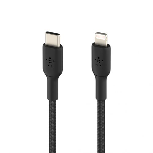 Belkin BOOST CHARGE USB-C to Lightning Cable, Braided - 2M - Black