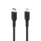 Belkin BOOST CHARGE USB-C to Lightning Cable, Braided - 2M - Black