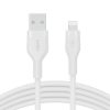 Belkin BOOST CHARGE Flex Silicone cable USB-A to Lightning - 1M - White