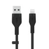 Belkin BOOST CHARGE Flex Silicone cable USB-A to Lightning - 2M - Black