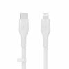 Belkin BOOST CHARGE Flex Silicone cable USB-C to Lightning - 1M - White