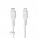 Belkin BOOST CHARGE Flex Silicone cable USB-C to Lightning - 1M - White