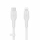 Belkin BOOST CHARGE Flex Silicone cable USB-C to Lightning - 1M - White