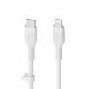 Belkin BOOST CHARGE Flex Silicone cable USB-C to Lightning - 1M - White