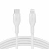 Belkin BOOST CHARGE Flex Silicone cable USB-C to Lightning - 1M - White