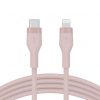 Belkin BOOST CHARGE Flex Silicone cable USB-C to Lightning - 2M - Pink