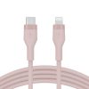 Belkin BOOST CHARGE Flex Silicone cable USB-C to Lightning - 2M - Pink