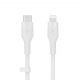 Belkin BOOST CHARGE Flex Silicone cable USB-C to Lightning - 2M - White