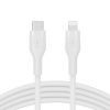 Belkin BOOST CHARGE Flex Silicone cable USB-C to Lightning - 2M - White