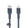 Belkin BOOST CHARGE Flex Silicone cable USB-C to Lightning - 3M - Blue