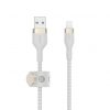 Belkin BOOST CHARGE PRO Flex USB-A to LTG, Braided Silicone Cable - 1M - White