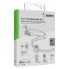 Belkin BOOST CHARGE PRO Flex USB-A to LTG, Braided Silicone Cable - 1M - White