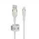 Belkin BOOST CHARGE PRO Flex USB-A to LTG, Braided Silicone Cable - 2M - White