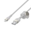 Belkin BOOST CHARGE PRO Flex USB-A to LTG, Braided Silicone Cable - 2M - White