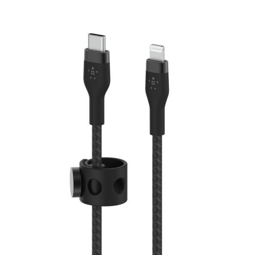 Belkin BOOST CHARGE PRO Flex USB-C to LTG, Braided Silicone Cable - 1M - Black