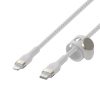 Belkin BOOST CHARGE PRO Flex USB-C to LTG, Braided Silicone Cable - 1M - White