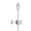 Belkin BOOST CHARGE PRO Flex USB-C to LTG, Braided Silicone Cable - 1M - White