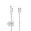 Belkin BOOST CHARGE PRO Flex USB-C to LTG, Braided Silicone Cable - 2M - White