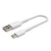 Belkin BOOST CHARGE USB-A to USB-C Cable, Braided - 0,15M - White