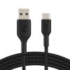 Belkin BOOST CHARGE USB-A to USB-C Cable, Braided - 3M - Black