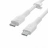 Belkin BOOST CHARGE Flex Silicone cable USB-C to USB-C 2.0 - 2M - White