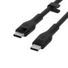 Belkin BOOST CHARGE Flex Silicone cable USB-C to USB-C 2.0 - 3M - fekete