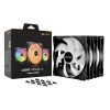 Be Quiet! Cooler 14cm - LIGHT WINGS LX 140mm PWM Triple-Pack (RGB, 1200rpm, 22,9dB, fekete)