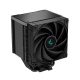 DeepCool CPU Cooler - AK500 ZERO DARK (31,5 dB; max, 88,75 m3/h; 4pin csatlakozó, 5 db heatpipe, 12cm, PWM)