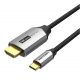 Vention USB-C/M ->HDMI/M (4K, alu), 1m, kábel