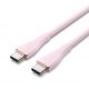 Vention USB-C 2.0/M -> 2*USB-C/M,  (5A,szilikon,pink), 1,5m, kábel