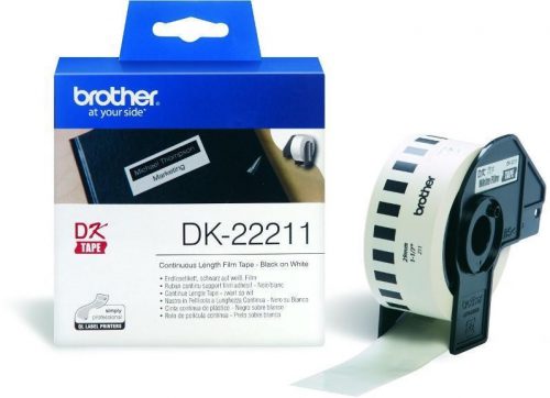 Brother DK-22211 29 mm x 15,24 m öntapadós fehér filmszalag tekercsben