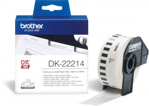 Brother DK-22214 12 mm x 30,48 m öntapadós papírszalag tekercsben