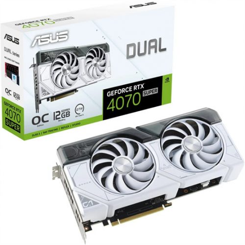 ASUS NVIDIA RTX 4070 SUPER 12GB GDDR6 - DUAL-RTX4070S-O12G-WHITE