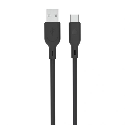 Dviced Cable USB-A to USB-C silicone 1,25m - Black