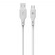 Dviced Cable USB-A to USB-C silicone 1,25m - White