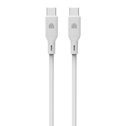 Dviced Cable USB-C to USB-C silicone 1,25m - White